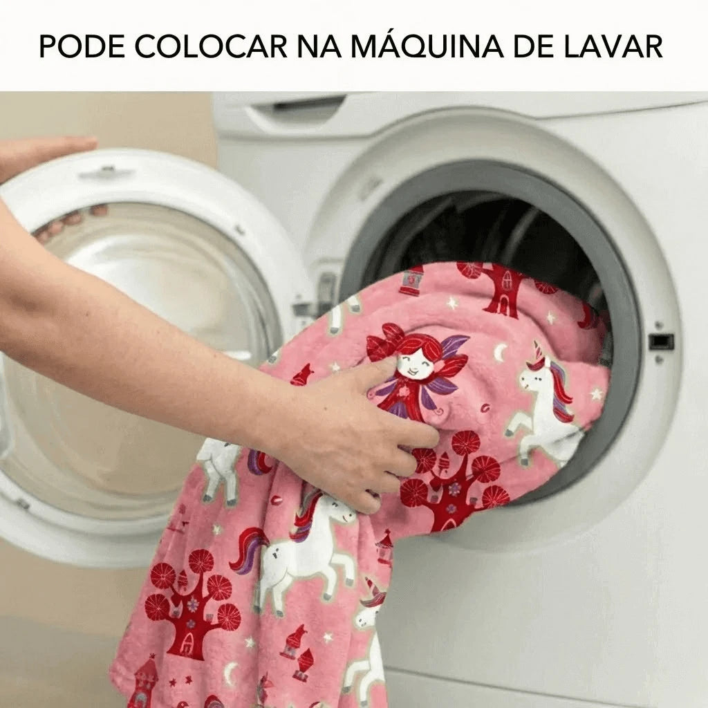 Cobertor Casal Microfibra Neon Princesas