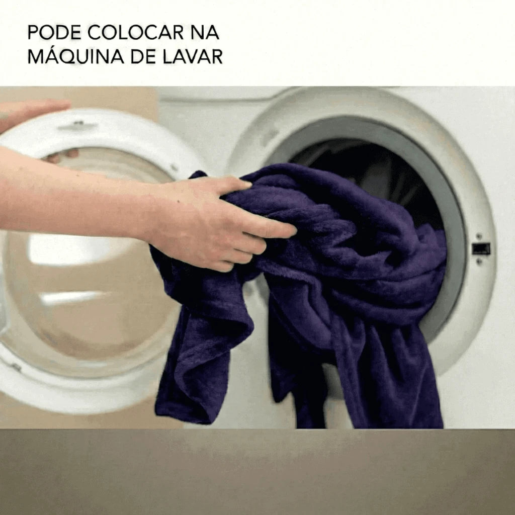 Cobertor Casal Microfibra Conforto Roxo