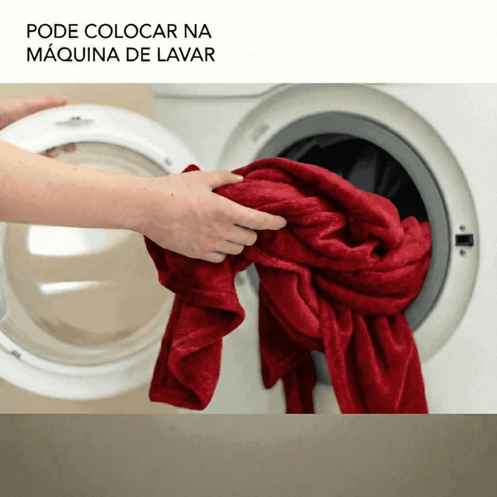Cobertor Casal Microfibra Conforto Vermelho