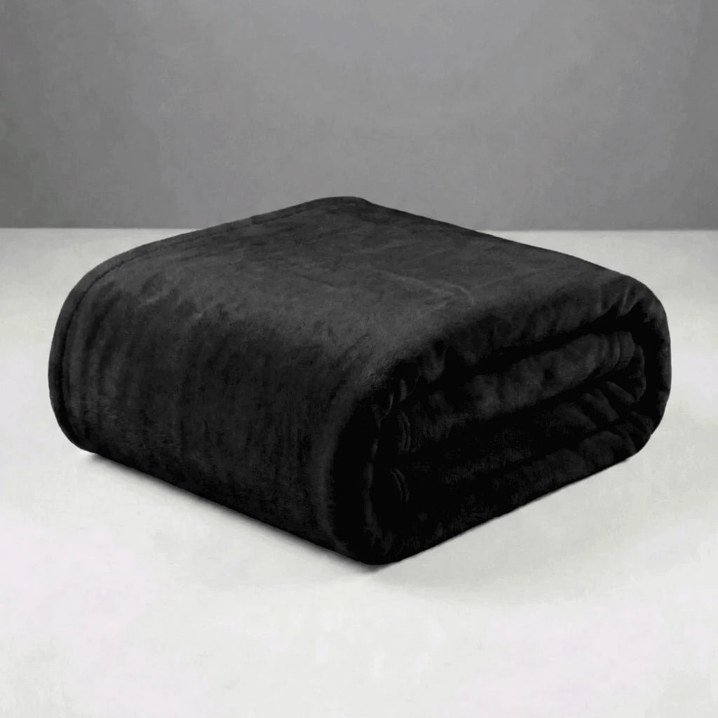 Cobertor Casal Microfibra Conforto Preto