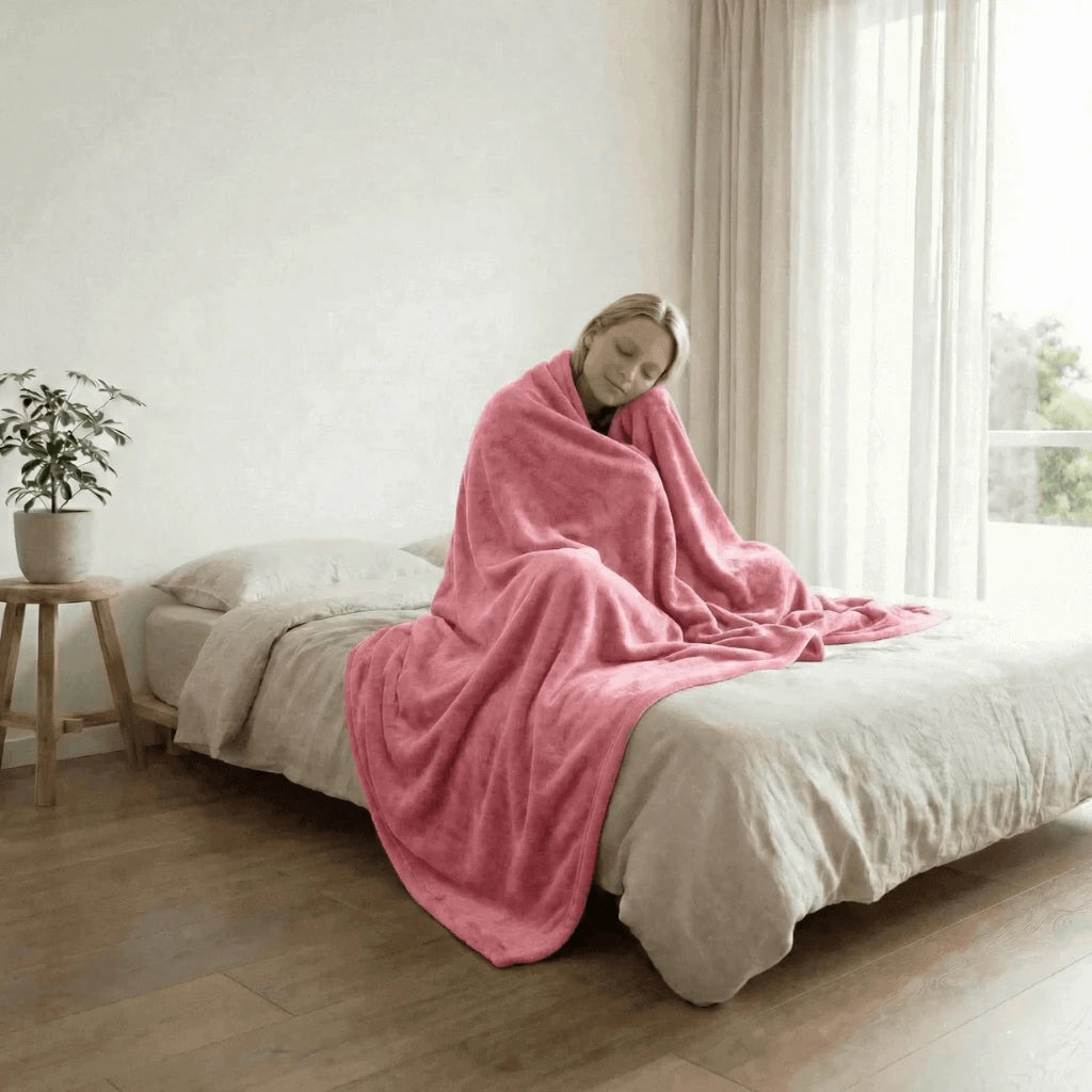 Cobertor Casal Microfibra Conforto Rose
