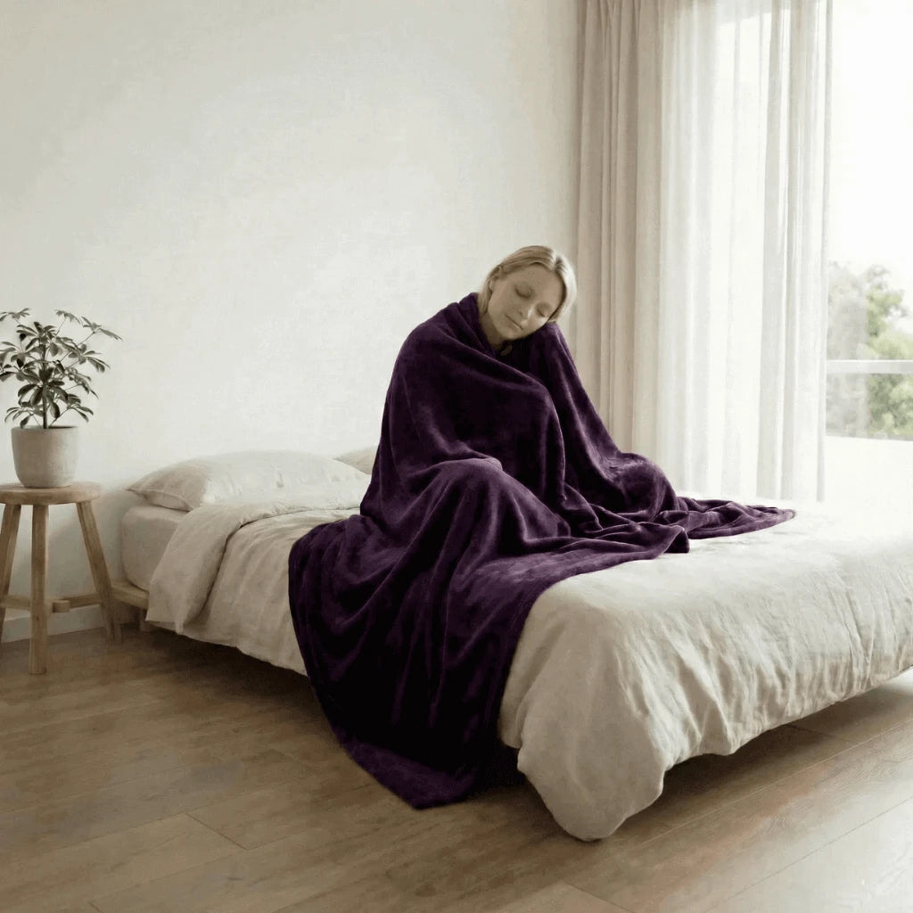 Cobertor Casal Microfibra Conforto Roxo