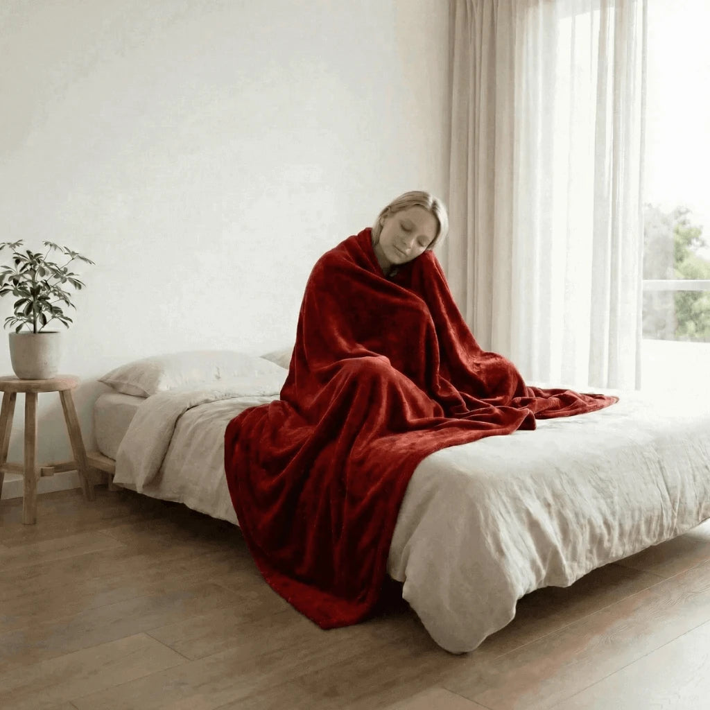 Cobertor Casal Microfibra Conforto Vermelho