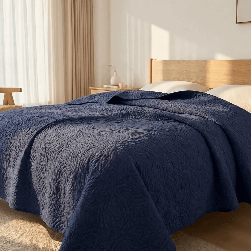 Kit Completo Colcha Slim Magnific Azul Marinho