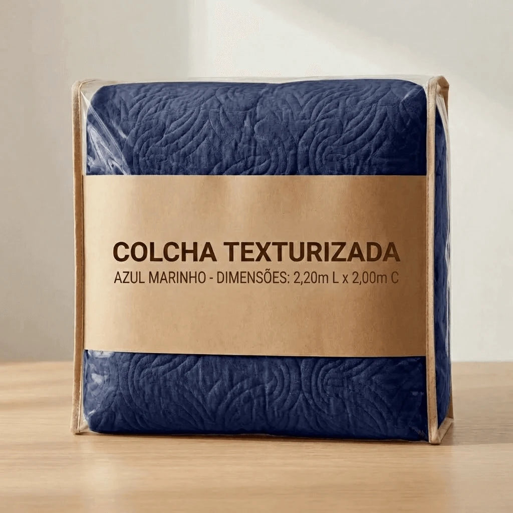Kit Completo Colcha Slim Magnific Azul Marinho