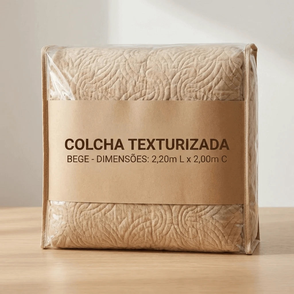 Kit Completo Colcha Slim Magnific Bege