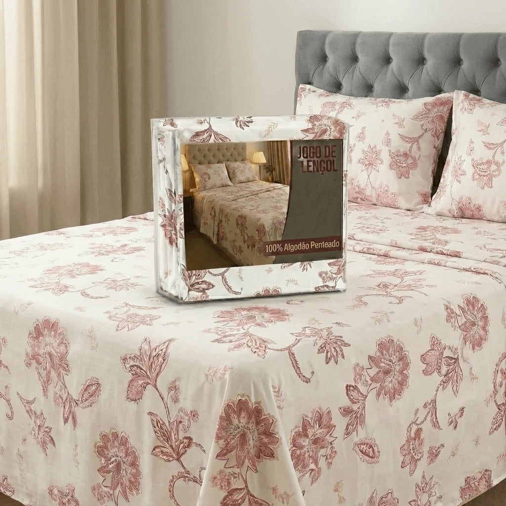 Jogo de Cama Casal 3 Peças Florença