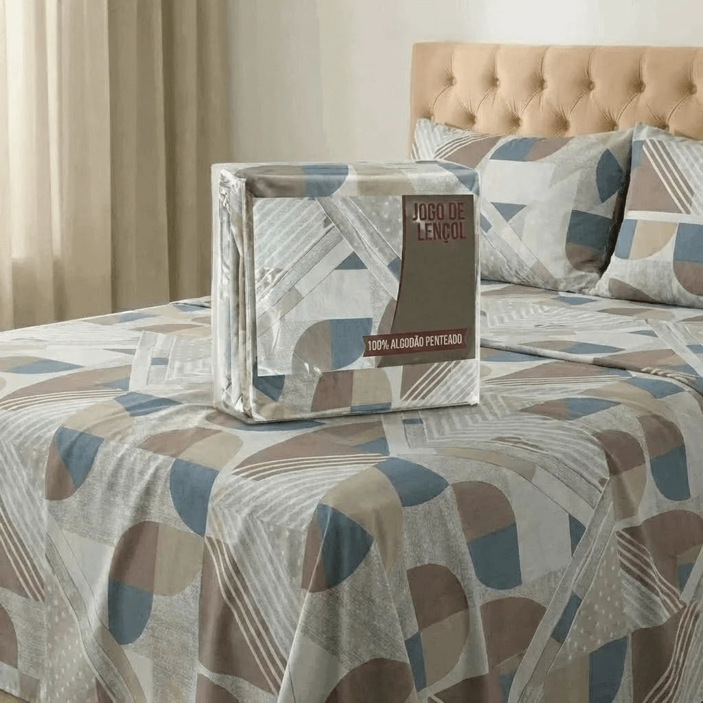 Jogo de Cama Casal 3 Peças Milão