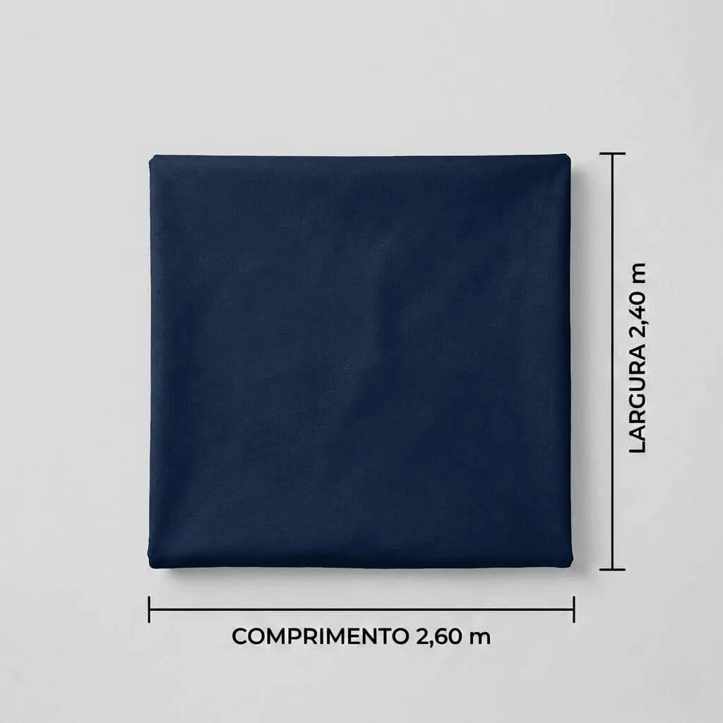 Jogo de Cama Casal 3 Peças Azul Marinho