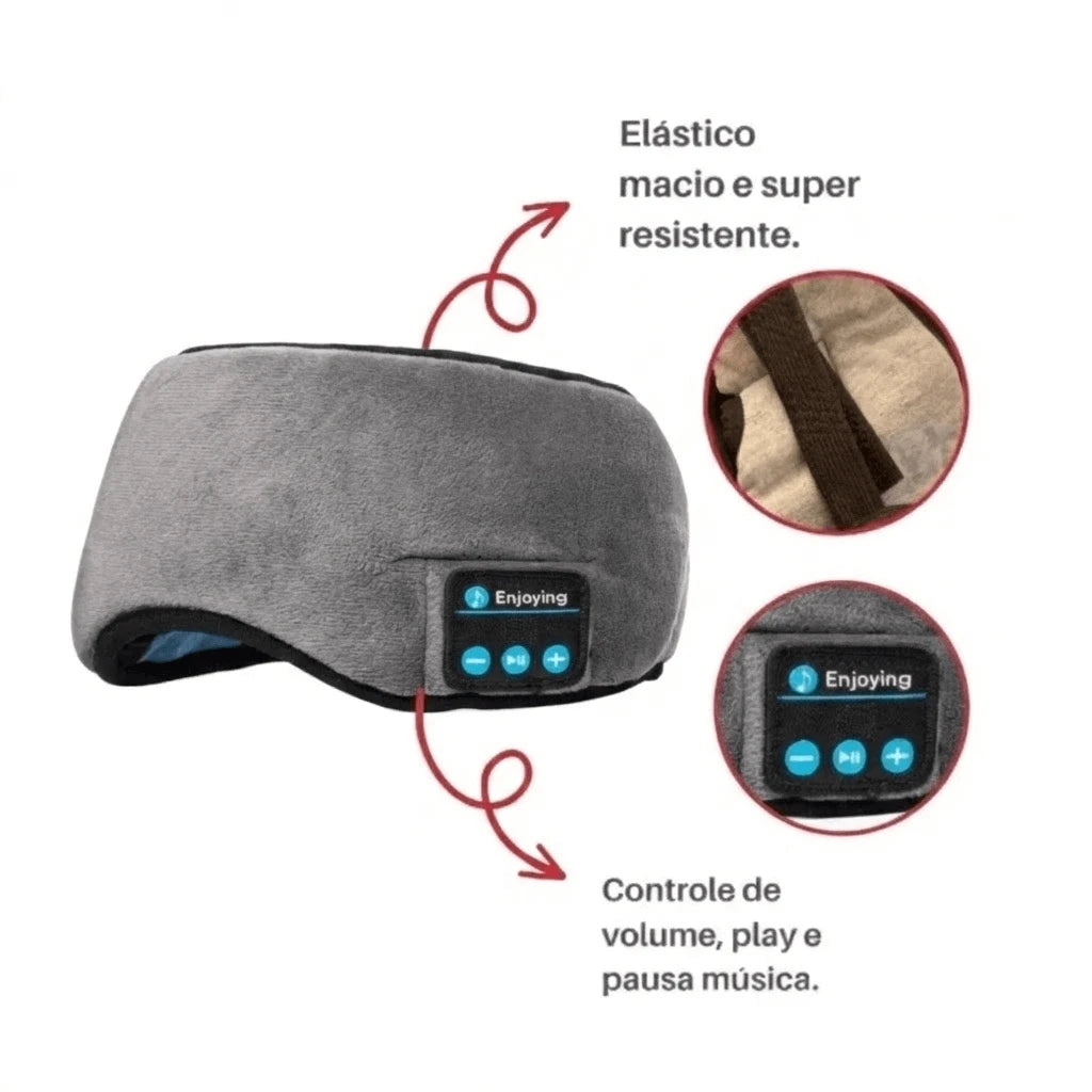 Mascara para Dormir com Bluetooth Cinza